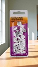 HILLMAN 210 Upholstery Tacks Furniture Trim Nails White Leatherette 122685 NEW