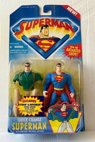 VTG Kenner Superman Quick Change 5" DC Comics Action Figure 1996