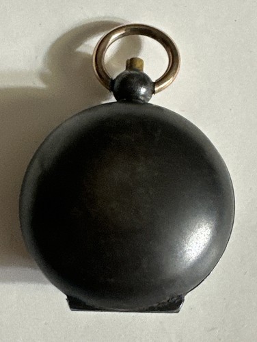 Vintage Victorian Blackened Metal Brass Spring Loaded Coin Holder Pocket