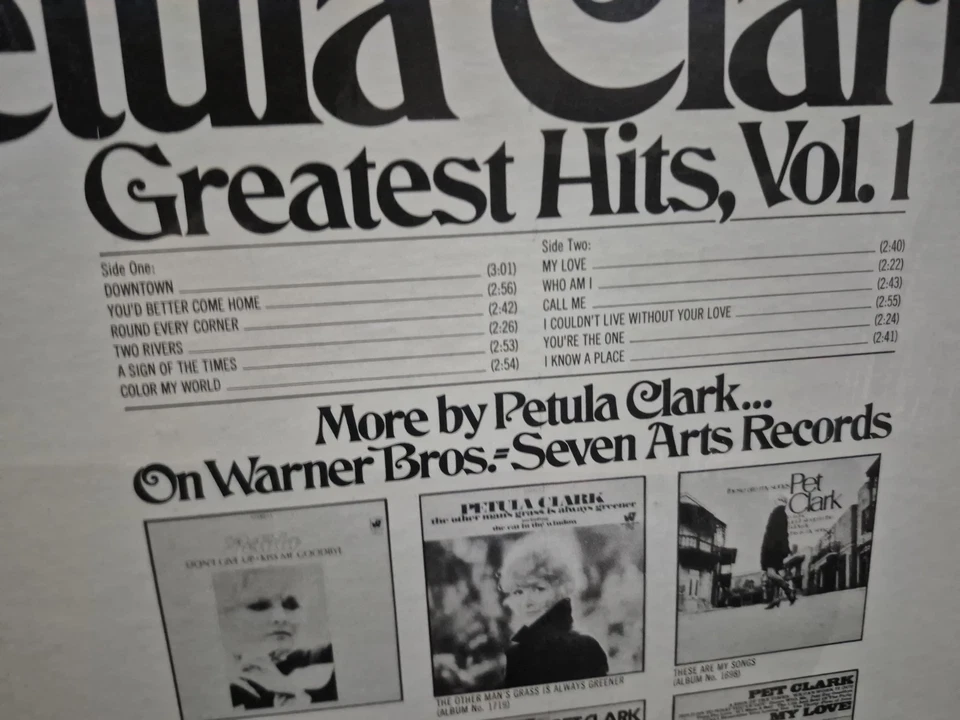 PETULA CLARK'S 12 GREATEST HITS VOL. 1 LP WS1765 DOWNTOWN STEREO SHRINK N/MINT - Image 3 of 4