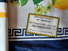 Nappe rectangulaire Art. Provenzale 140x180 + 6 serviettes 40x40