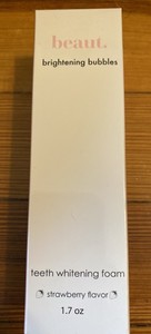 NEW Beaut. Brightening Bubbles Teeth Whitening Foam - Strawberry 1.7 oz Sealed