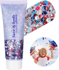 Red White and Blue Body Glitter,Usa Flag Pride Face Glitter,4Th of July Outfits