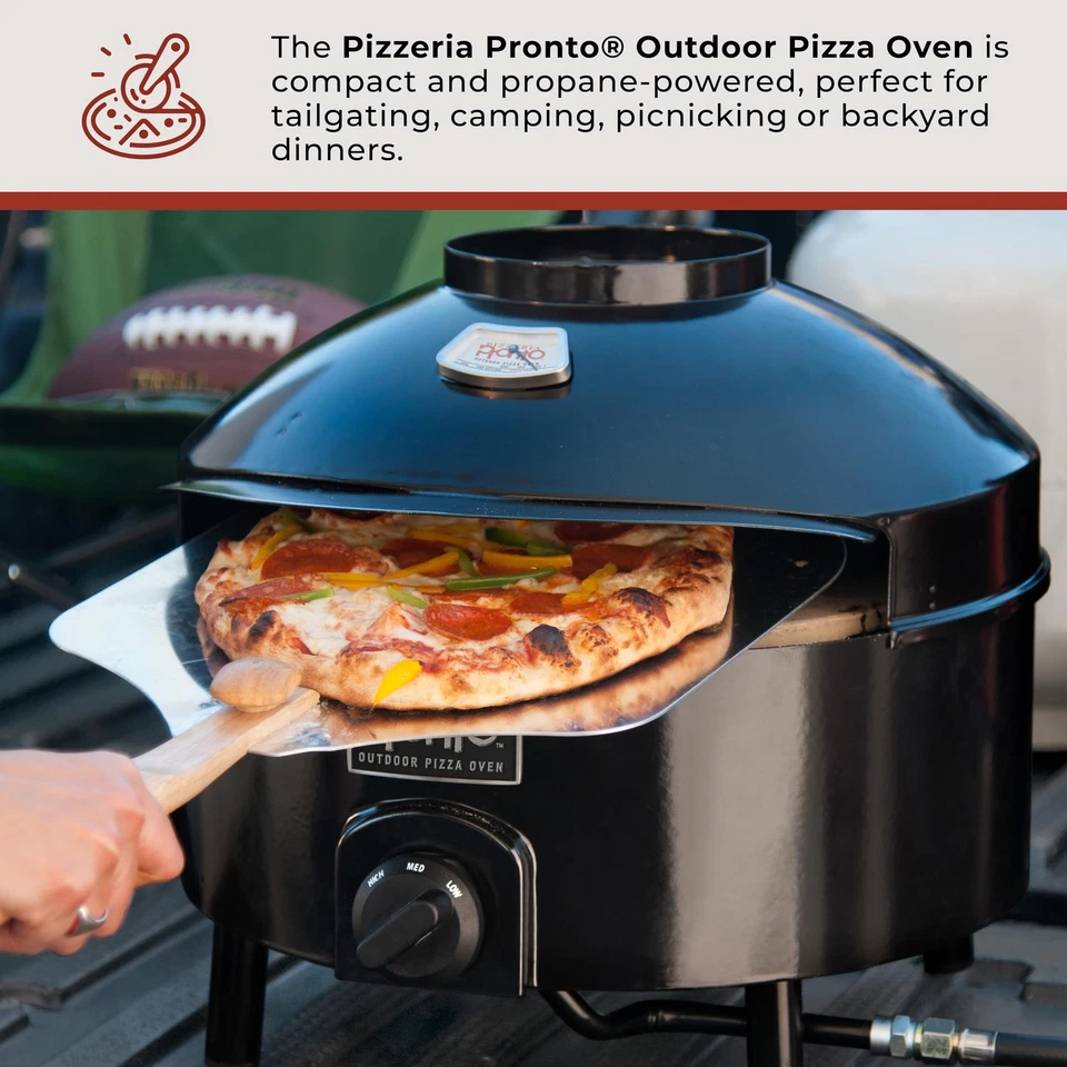 Pronto Outdoor Portable Pizza Oven - - 14-Inch Cordierite Pizza Stone | Heats... - Image 2 of 4