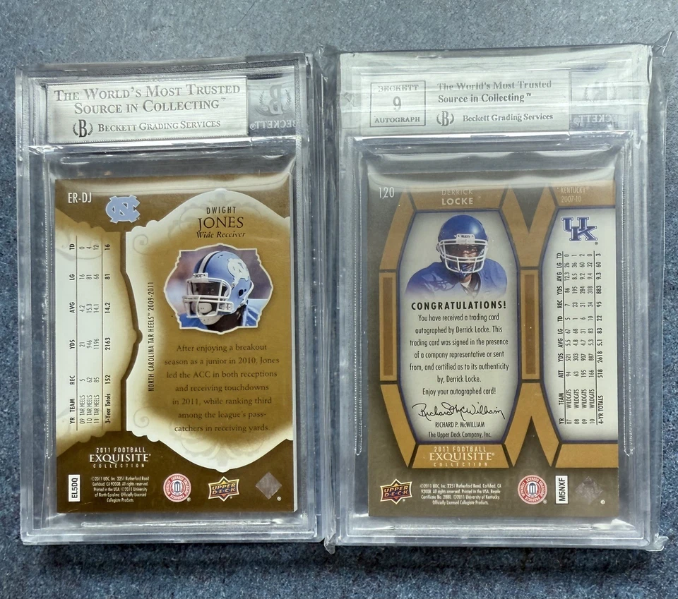 2011 BECKETT DWIGHT JONES AND DERRICK LOCKE AUTO (9/8.5) EXQUISITE COLLECTION - Image 4 of 4
