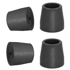 4 Pack 1 Inch Replacement Rubber Cane Tips For Canes Crutch Walking Sticks Black