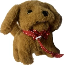Stuffed Animal Walking Dog Toy w/Leash For Kids - Walks, Sits, Barks, Wags Tail