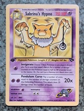 Pokemon Karte Sabrina's Hypno 56/132 1. Edition Gym Challenge TOP Zustand !