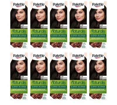 (10) PALETTE PERMANENT NATURALS COLOR NOURISHING CREAM HAARFARBE - SCHWARZ 1-0
