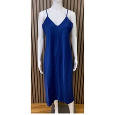 Banana Republic Royal Blue Midi Slip Dress V-Neck Adjustable Straps 868671-05 S