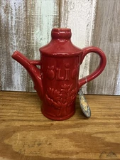 Home Essentials Tuscan Red Oil Decanter with Cork Top 7.5 inches