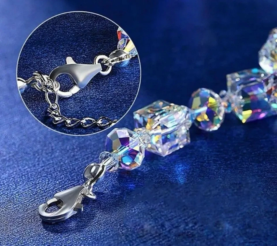 Austrian Crystal Sparkling White Gold Finish Bracelet - Image 3 of 3