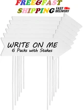 Blank Yard Signs with Stakes - 6 Pack Double-Sided Directional Signs