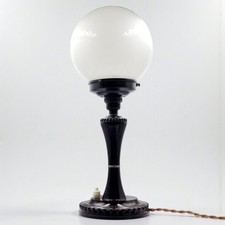 ART DECO 1930s Brown Bakelite TABLE LAMP