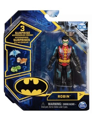 DC Spin Master ROBIN Batman Bat-Tech 2021 4'' Action Figure with Green Mask