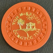 Von McKenzie Personalzided Poker Casino Chip CC&GTCC Member
