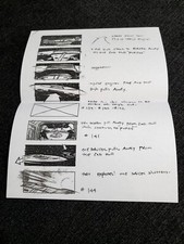 STAR TREK Generations Storyboard Sheet Reproduction  Klingon Enterprise D Battle
