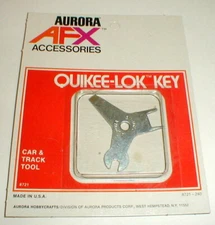 Quikee-Lok Key 3 in 1 Tool for Slot Car & Track Aurora AFX #8721 NOS Vintage