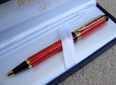 Stylo Bille/roller Waterman Patrician Cardinal Red - Version Rare Avec Boîte - Occasion Prestige