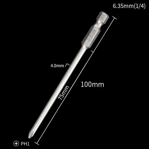 1/4" Magnetisch S2 Stahl Kreuzschlitz Bit PH00 PH0 PH1 PH2 Länge 50mm - 200mm - Picture 46 of 58