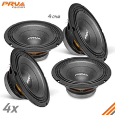 4x PRV Audio 8MB450-4 v2 Midbass Car Audio 8" Speakers 4 Ohm 8MB PRO 1800 Watts