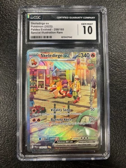 2023 Skeledirge ex Full Art SIR 258/193 CGC 10 GTC7042 TCGG