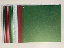 REMINISCE ASSORTED "CHRISTMAS BASICS" SHIMMERY DS HEAVY PAPER