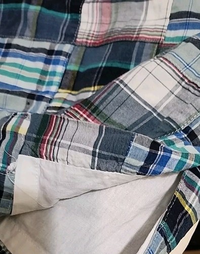 Cape Madras Skirt 4 Small S Cotton Blue Red Green - Picture 3 of 9
