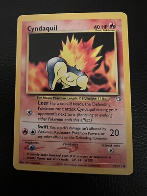 Pokmon TCG Cyndaquil Neo Genesis 56 Regular Unlimited Common | eBay Pokmon TCG Cyndaquil Neo Genesis 56 Regular Unlimited Common | eBay