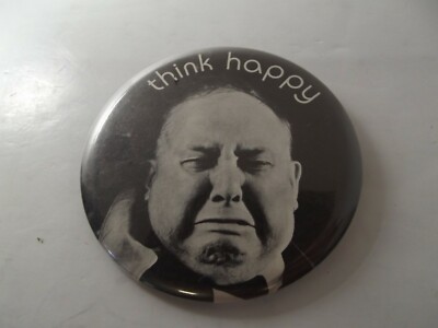 Vtg 70s Hallmark Cards Love Dots Think Happy Thoughts Slogan Pinback Button