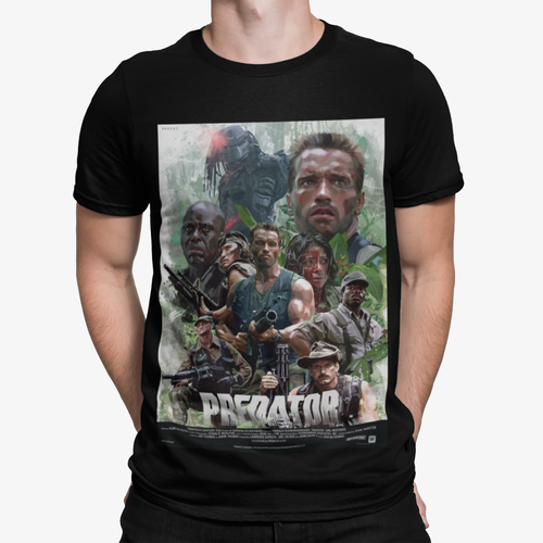 Green Predator TShirt Retro Film TV Movie 80s Cool Gift