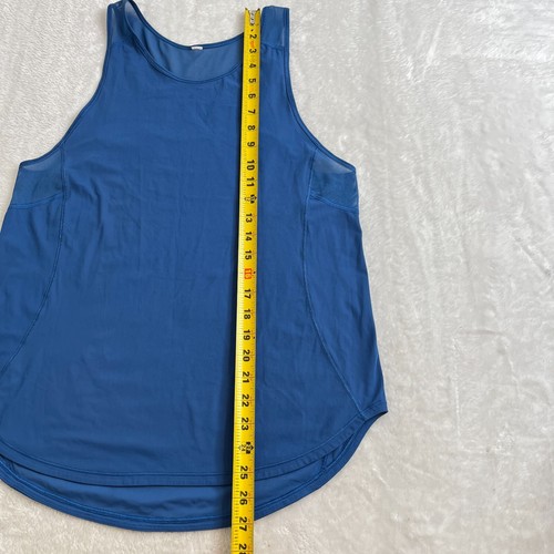 Lululemon Sculpt II Tank Top Size 6 Cerulean Blue Sleeveless Mesh Back Athletic - Picture 6 of 11