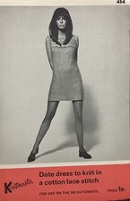 Vintage Knitmaster Lady’s Date Dress MACHINE KNITTING PATTERN 434 - 32-36”