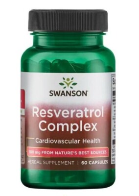 SWANSON SWANSON RESVERATROL COMPLEX 180 MG 60 CAPS