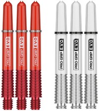 2 Sets Target Pro Grip Evo Short Dart Shafts   Ships w/ Tracking   Red Silver