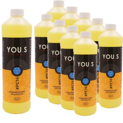 YOU.S Premium Care Dishwashing Liquid Degreaser 5-10ml to 10 Litre Water 10x 1 Litre