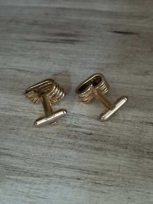 Cufflinks Vintage Shields Années 50-60 - Style Doré Et élégant Pour Homme