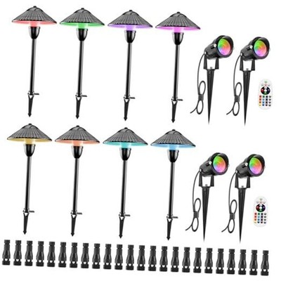  RGB Color Changing Landscape Lights Low Voltage Pathway Lights 12V 24V Multi 