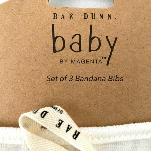 Rae Dunn Baby Bandana Lätzchen I'VE ARRIVAL • MILK MONSTER • HELLO WORLD • Neu mit Etikett - Bild 4 von 5