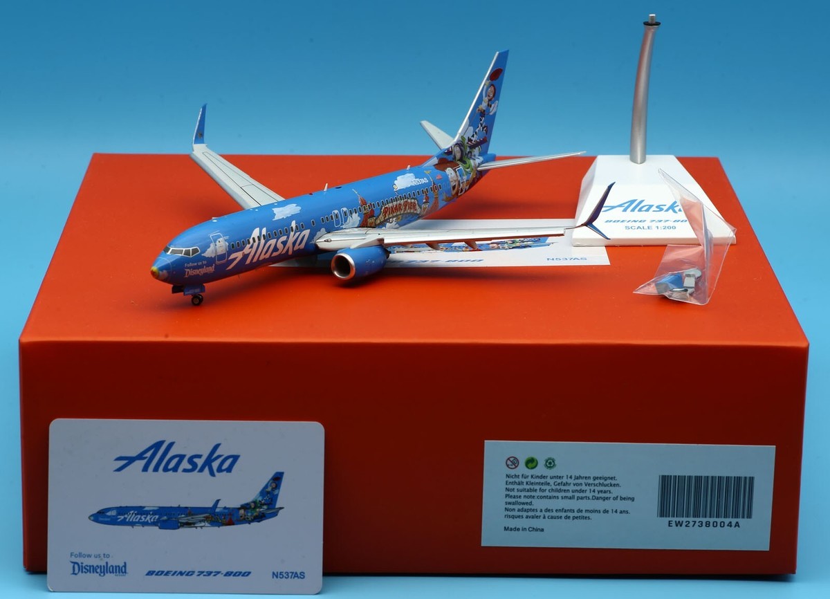 JC Wings 1:200 アラスカ航空 B737-800 N537AS FD JC Wings 1:200 Alaska Airlines Boeing B737-800 Diecast Model