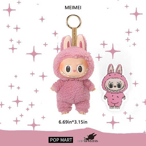POP MART LABUBU The Monsters Exciting Macaron Plüsch Puppen Spielzeug Figuren Schlüsselanhänger - Bild 6 von 18