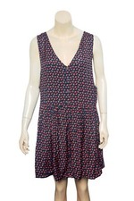 Urban Outfitters Printed Mini Dress L 10 Women's Casual Babydoll Short NEW 21299