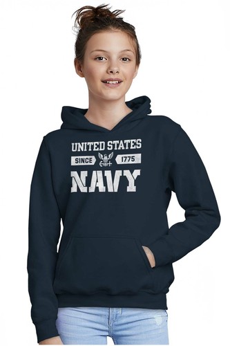 United States Navy Military Anchor Seal Logo Youth Hooded Sweatshirt Boy or Girl - Picture 3 of 10