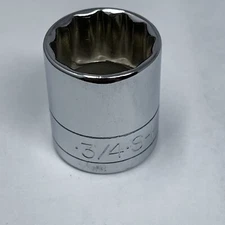 3/4” SK Tools USA, 45124, 3/8” Drive, 12 Point SAE Chrome Shallow Socket, New