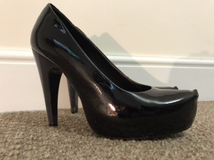 black patent high heels uk