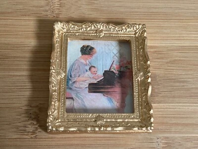 THE WONHAM COLLECTION 1:12 New Dollhouse Miniature Victorian “The First Lesson” Portrait Pictures