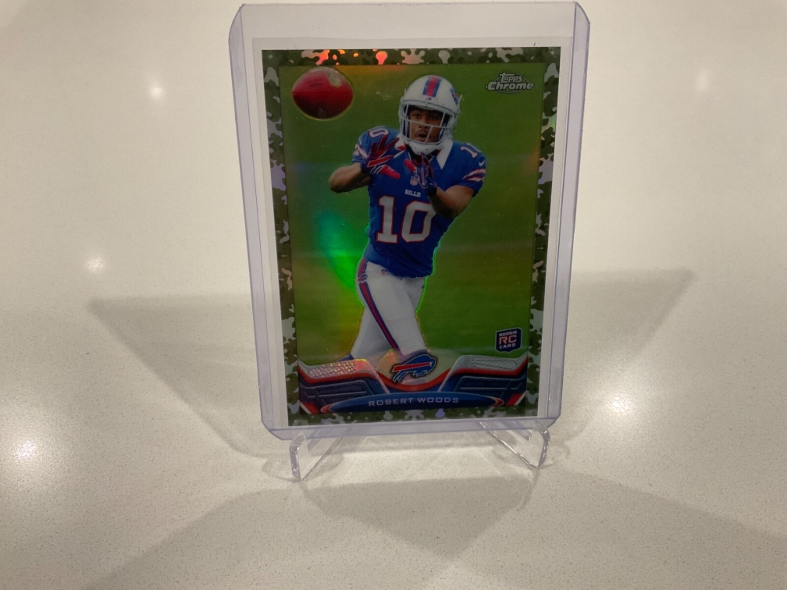 2013 Topps Chrome Football Robert Woods Rookie Card Camo Refractor 49/499