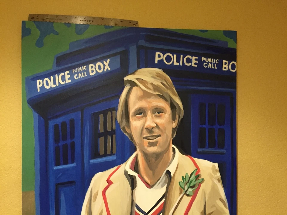 2'X3' 大号帆布绘画彼得·戴维森第五届博士谁原创艺术礼物? — 第 2/4 张图片