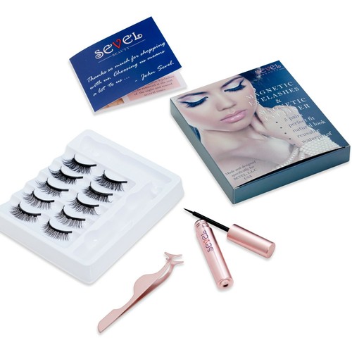 Magnetic Eyelashes and Waterproof Magnetic Liquid Eyeliner Set 5 Pairs. - Picture 9 of 10