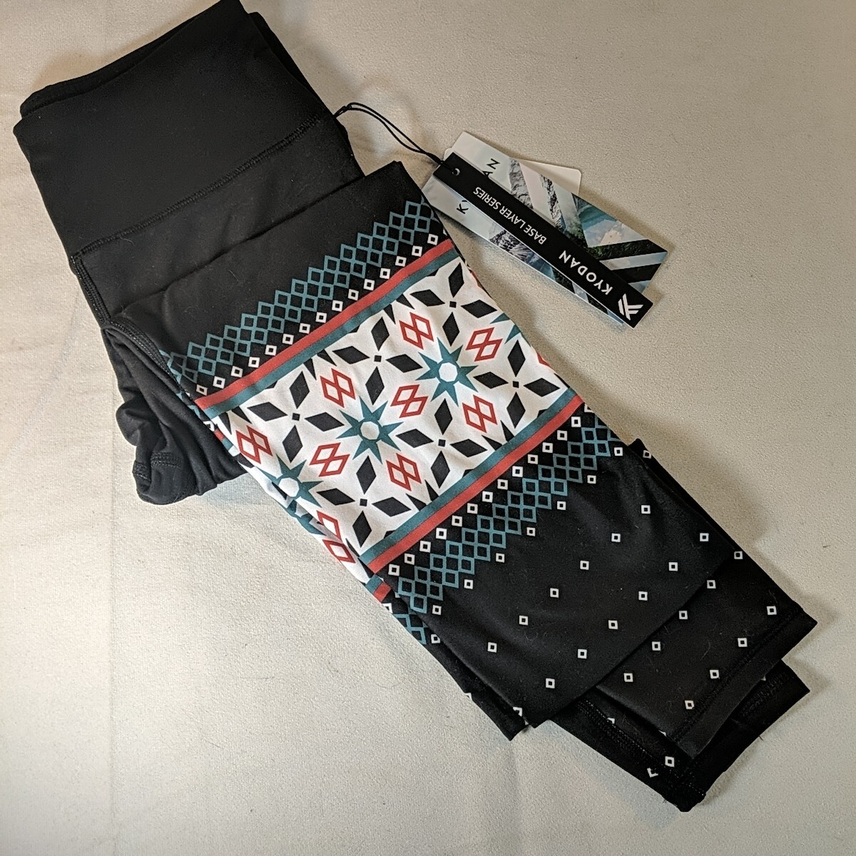 Kyodan BaseLayer Series Leggings North/Black Winter Holiday Small SWR138-TN/B-S